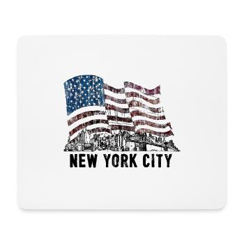 Drapeau de la ville de New York - Tapis de souris (format paysage) - blanc - Devant
