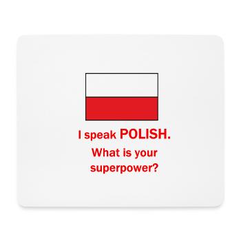 I speak polish - Mouse Pad (horizontal) - white - Front