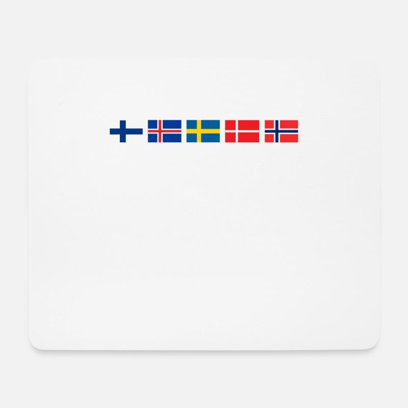 Farben von Skandinavien Flaggen Norden Odin Flagge - Mousepad (Querformat) - Weiß