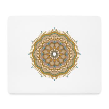 Mandala Mandelbrot - Tapis de souris (format paysage) - blanc - Devant