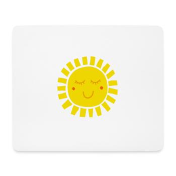 Cadeau de soleil d'été motif soleil heureux - Tapis de souris (format paysage) - blanc - Devant