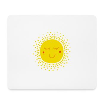 Cadeau de soleil d'été motif soleil heureux - Tapis de souris (format paysage) - blanc - Devant