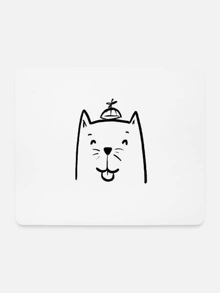Funny cat kitten design gift - Mouse Pad (horizontal) - white