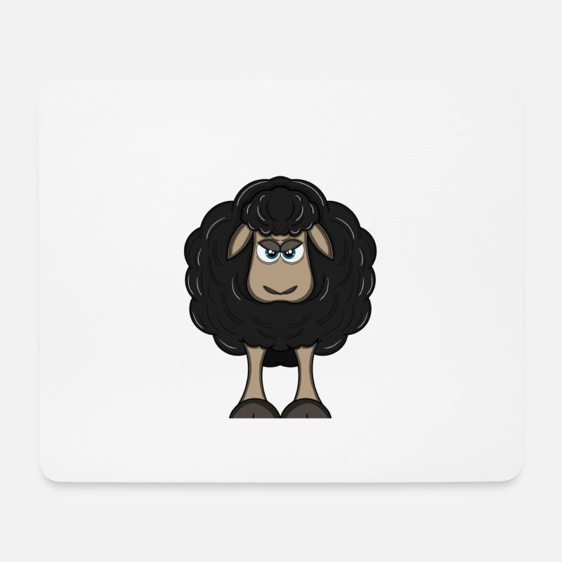 böse schwarze Schafe - Mousepad (Querformat) - Weiß
