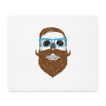 Hipster Face - Mouse Pad (horizontal) - white - Front