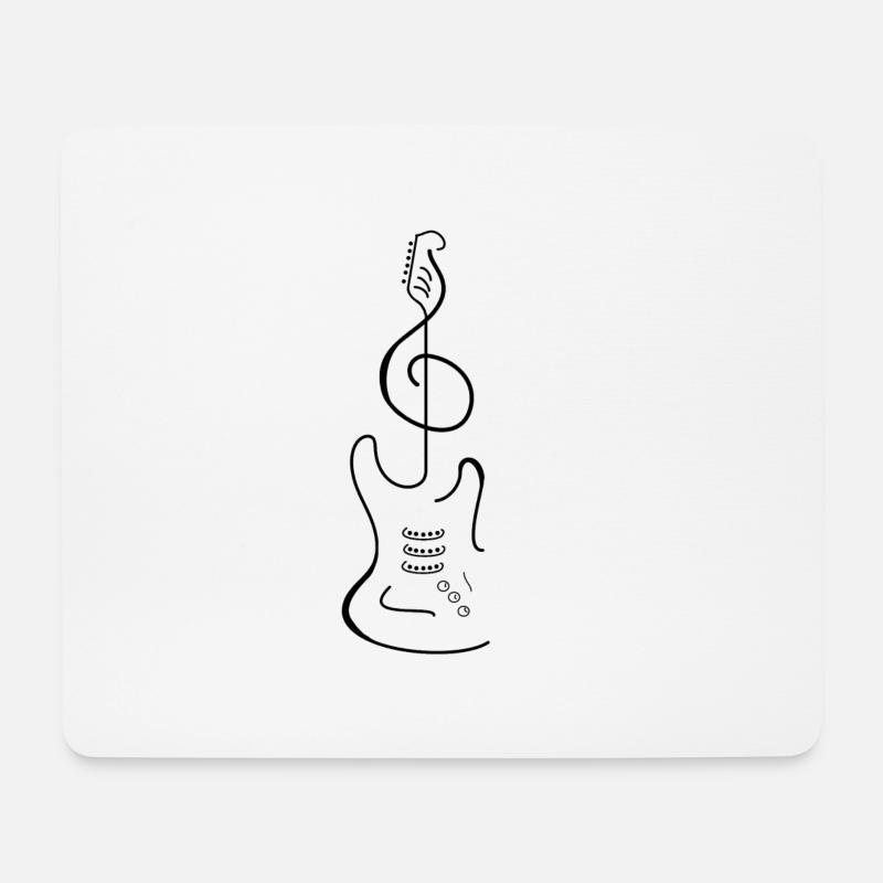 Gitarre | gitarre | guitar | music | band | - Mousepad (Querformat) - Weiß