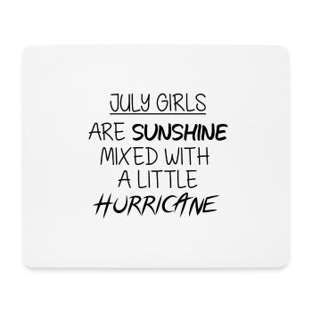 Filles juillet juillet anniversaire fille disant cadeau - Tapis de souris (format paysage) - blanc - Devant