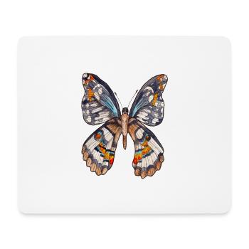 Brauner Schmetterling - Mousepad (Querformat) - Weiß - Vorne