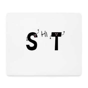 Shit Buchstaben - Mousepad (Querformat) - Weiß - Vorne