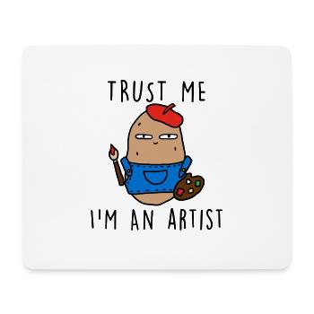 TRUST ME IM AN ARTIST - Mouse Pad (horizontal) - white - Front