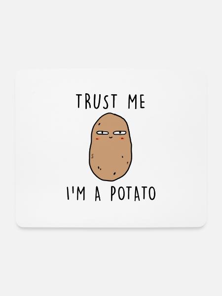 TRUST ME IM A POTATO - Mousepad (Querformat) - Weiß