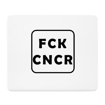 FCK CNCR - Mousepad (Querformat) - Weiß - Vorne