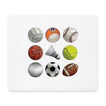 ball Sports - Mouse Pad (horizontal) - white - Front
