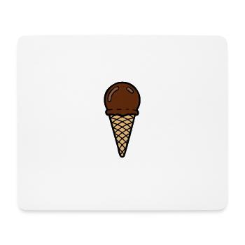 Eis mit Schoko im Sommer - Mousepad (Querformat) - Weiß - Vorne