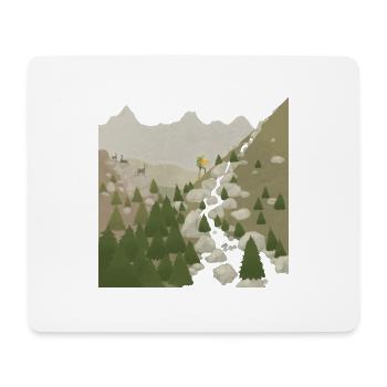 Freiraum_Trekking - Mousepad (Querformat) - Weiß - Vorne