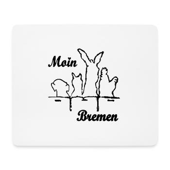 Moin from Bremen with the Town Musicians - Mouse Pad (horizontal) - white - Front