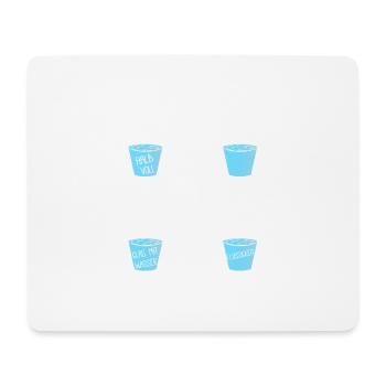 Verre à eau pour physicien - Tapis de souris (format paysage) - blanc - Devant