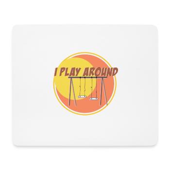 Ich spiele gern herum - Mousepad (Querformat) - Weiß - Vorne