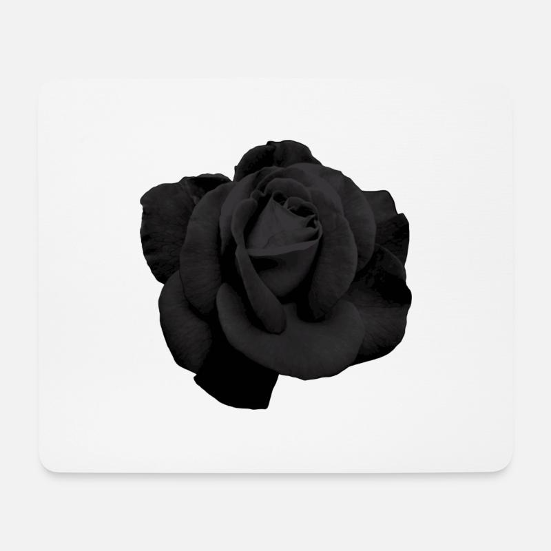 Black rose - Mouse Pad (horizontal) - white