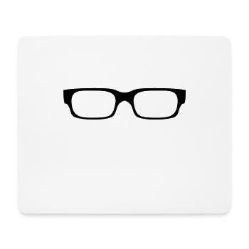Nerdbrille Brille Cool Geschenkidee Nerdy Witzig - Mousepad (Querformat) - Weiß - Vorne