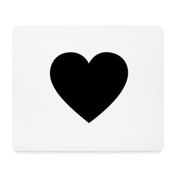 Coeur noir Black Heart Idée cadeau - Tapis de souris (format paysage) - blanc - Devant