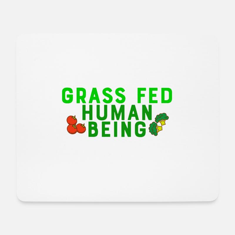 Veganer Vegetarier Tierschutz Geschenkidee - Mousepad (Querformat) - Weiß