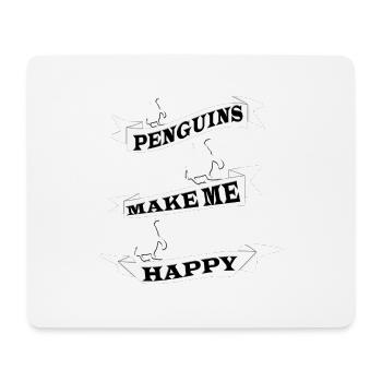Pinguin - Mousepad (Querformat) - Weiß - Vorne