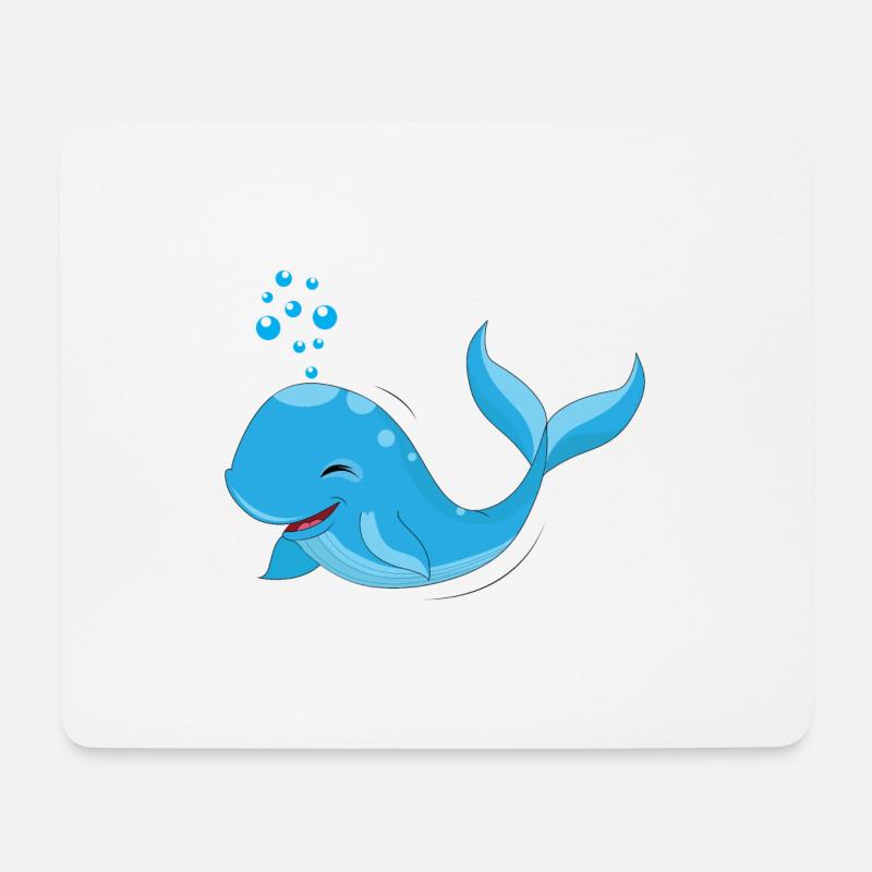 Wal - Mousepad (Querformat) - Weiß
