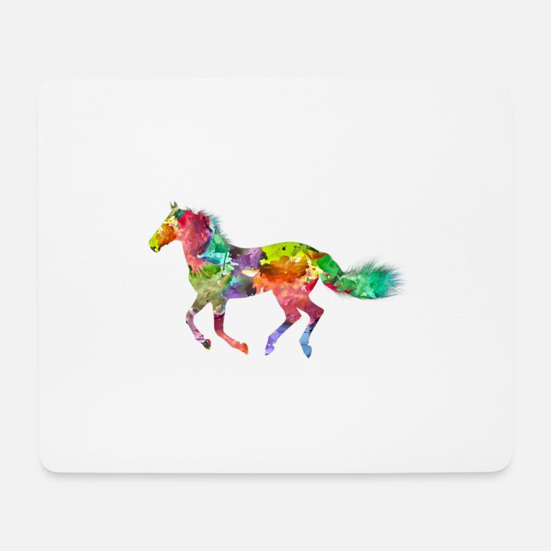 Pferd Farbe - Mousepad (Querformat) - Weiß