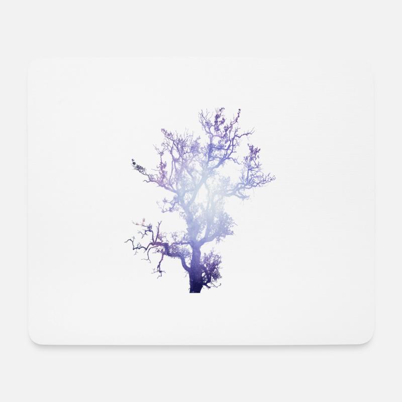 Space tree - Mouse Pad (horizontal) - white