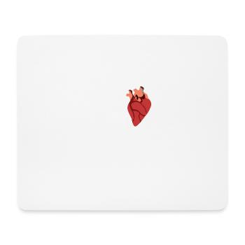LOVE REALISM coeur orgue - Tapis de souris (format paysage) - blanc - Devant