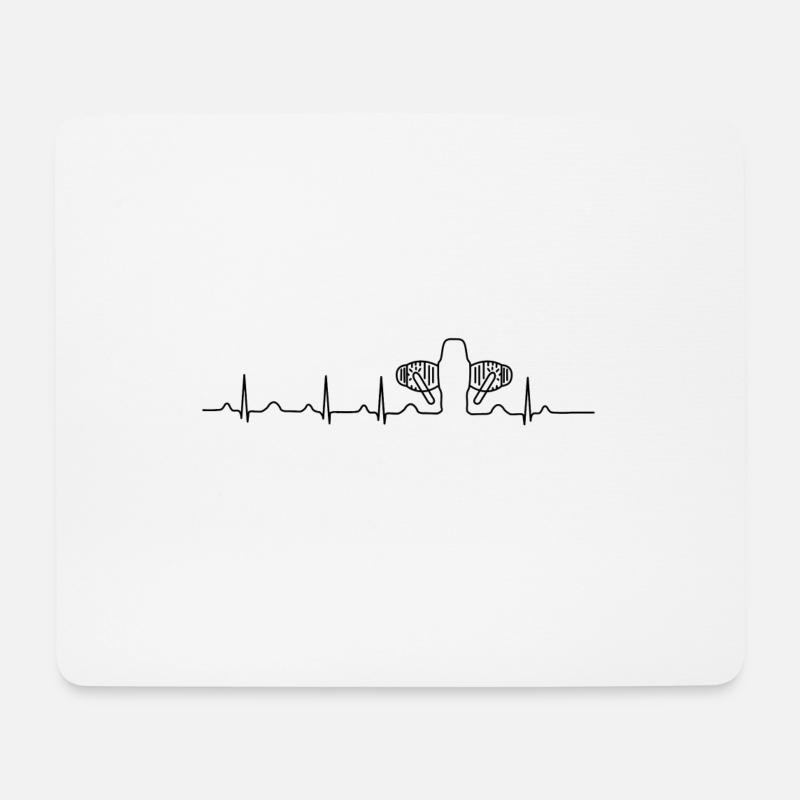 Boxer Motor Herzfrequenz Herzschlagen - Mousepad (Querformat) - Weiß