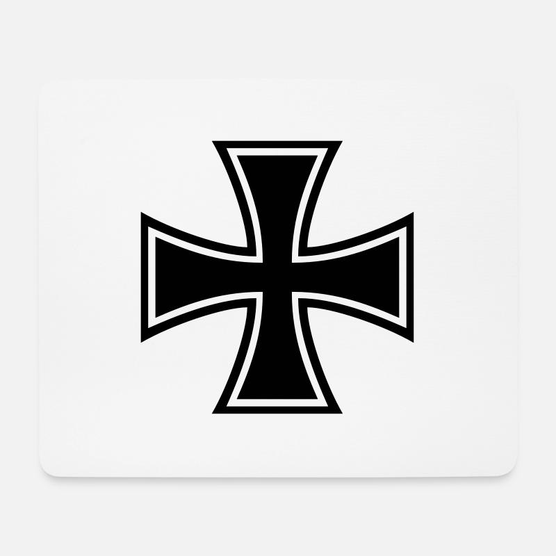 Kreuz_geschlossen - Mousepad (Querformat) - Weiß