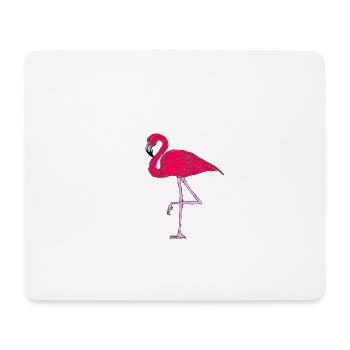 Pink flamingo - Mouse Pad (horizontal) - white - Front
