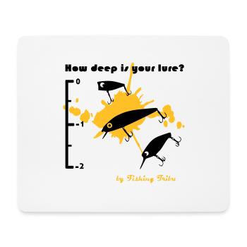 T-shirt How deep is your lure - Tapis de souris (format paysage) - blanc - Devant