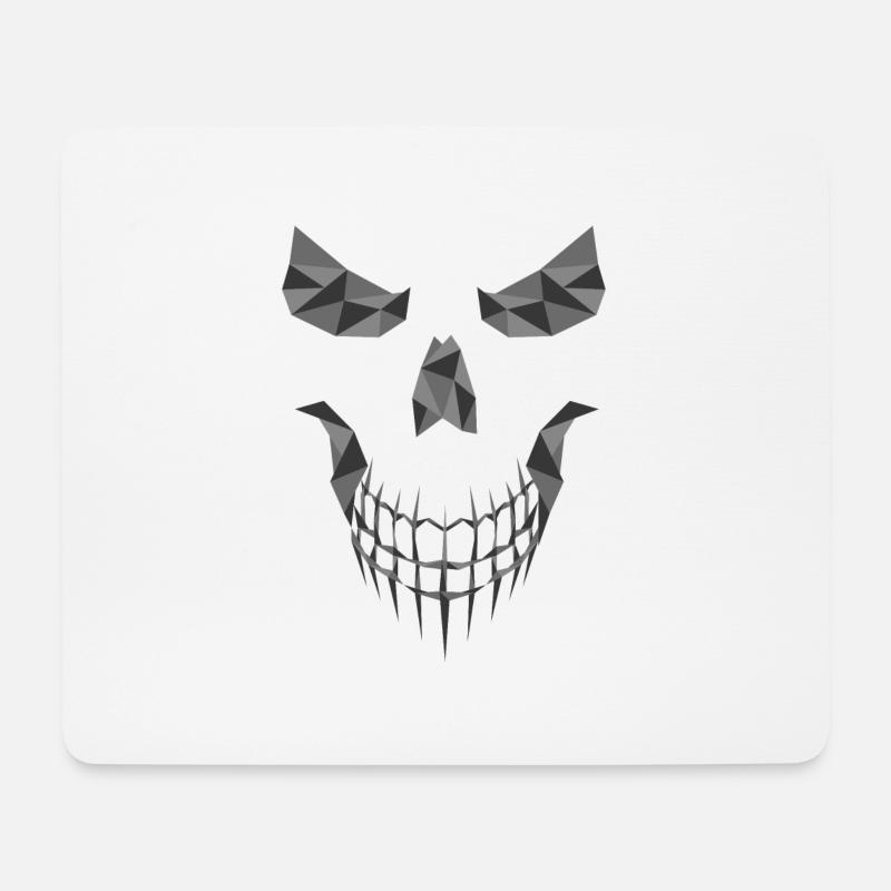 Skull geometric - Mouse Pad (horizontal) - white