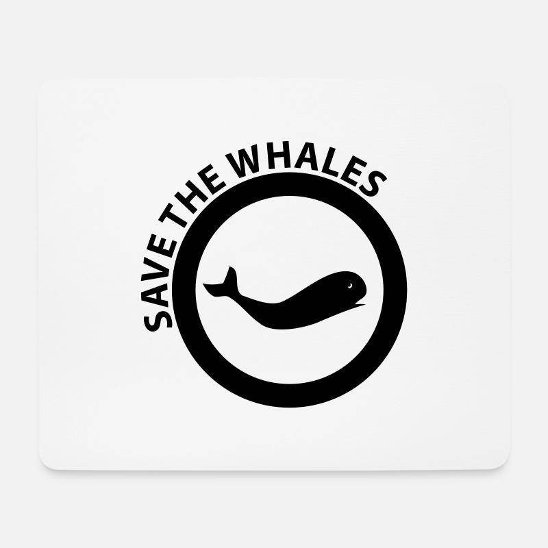 save the whales - Mouse Pad (horizontal) - white