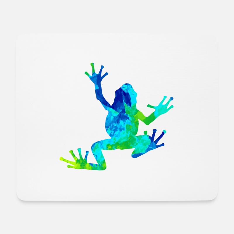 Frosch - Mousepad (Querformat) - Weiß