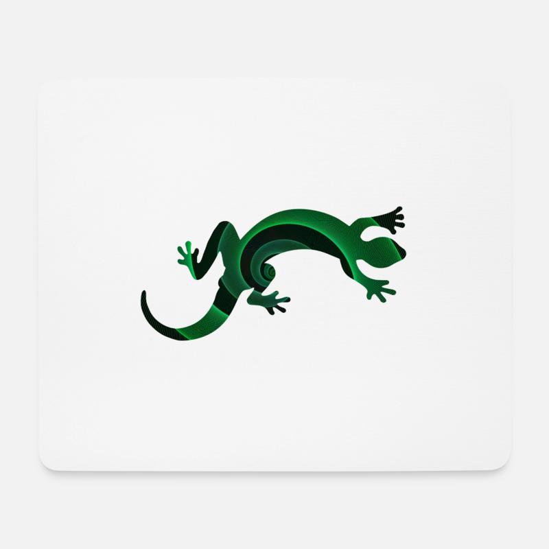Gecko - Mousepad (Querformat) - Weiß