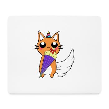 Proud Caticorn with sugar bag - Mouse Pad (horizontal) - white - Front