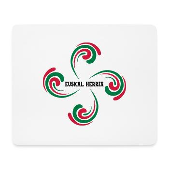 Croix Basque - Tapis de souris (format paysage) - blanc - Devant
