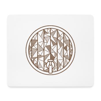 Bierfass geometrisch Geschenk Bier - Mousepad (Querformat) - Weiß - Vorne