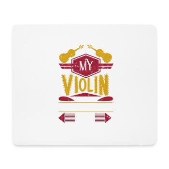 Lustig Streichinstrument Geigenbauer Geschenk - Mousepad (Querformat) - Weiß - Vorne