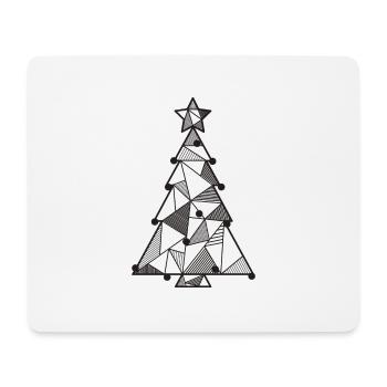 arbre de Noël - Tapis de souris (format paysage) - blanc - Devant