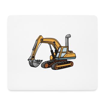 Chemise d'excavatrice - Tapis de souris (format paysage) - blanc - Devant