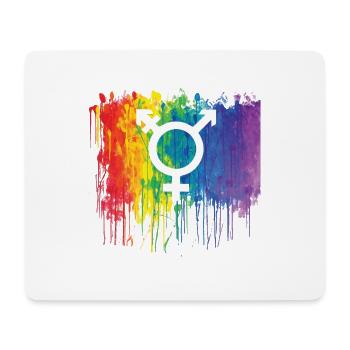 Transgender symbol Rainbow - Mouse Pad (horizontal) - white - Front