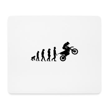 Evolution vom Affen zum Motocross Fahrer - Mousepad (Querformat) - Weiß - Vorne