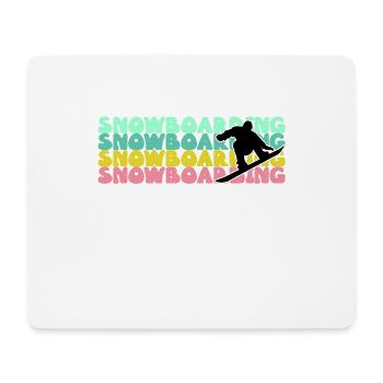 Snowboarding Snowboarding Snowboarding Snowboarder - Mouse Pad (horizontal) - white - Front