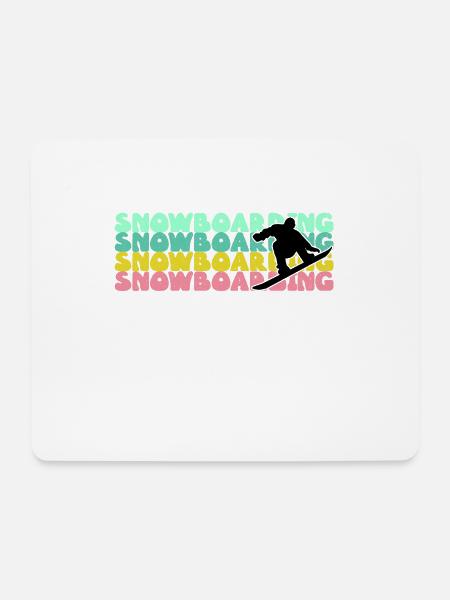 Snowboarding Snowboarding Snowboarding Snowboarder - Mouse Pad (horizontal) - white