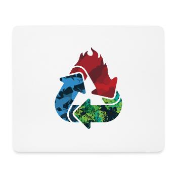 Camo recycling - Mouse Pad (horizontal) - white - Front